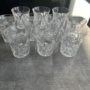 Set of 10 Vintage American Brilliant ABP Cut Crystal Old Fashioned Glasses